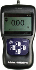 SHIMPO - 1 kgf Capacity, 0.001 kgf Resolution, Aluminum, Digital Tension & Compression Force Gage - Accurate Up to 0.3% (Full Scale) - USA Tool & Supply