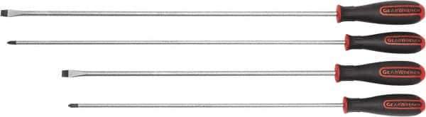 GearWrench - 16 Piece Phillips & Slotted Screwdriver Set - Blade Sizes: Length 6, Bit Sizes: Philips #2 - USA Tool & Supply