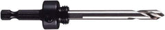 M.K. MORSE - 9/16 to 1-3/16" Tool Diam Compatibility, Hex Shank, High Speed Steel Integral Pilot Drill, Hole Cutting Tool Arbor - 1/4" Min Chuck, Hex Shank Cross Section, Threaded Shank Attachment, For 9/16 to 1-3/16" Hole Saws - USA Tool & Supply