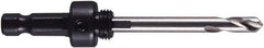 M.K. MORSE - 9/16 to 1-3/16" Tool Diam Compatibility, Hex Shank, High Speed Steel Integral Pilot Drill, Hole Cutting Tool Arbor - 3/8" Min Chuck, Hex Shank Cross Section, Threaded Shank Attachment, For 9/16 to 1-3/16" Hole Saws - USA Tool & Supply