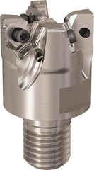 Seco - 40mm Cut Diam, 7mm Max Depth of Cut, 40mm OAL, Indexable Square Shoulder Slot Milling End Mill - M20 Modular Connection, 90° Lead Angle, Through Coolant, Series R217.96 - USA Tool & Supply
