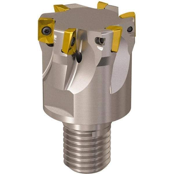Seco - 40mm Cut Diam, 9mm Max Depth of Cut, 40mm OAL, Indexable Square Shoulder Slot Milling End Mill - M20 Modular Connection, 90° Lead Angle, Through Coolant, Series R217.69 - USA Tool & Supply