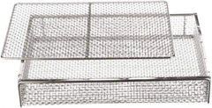 Marlin Steel Wire Products - 11" Deep, Rectangular Stainless Steel Mesh Basket - 16" Wide x 3" High - USA Tool & Supply