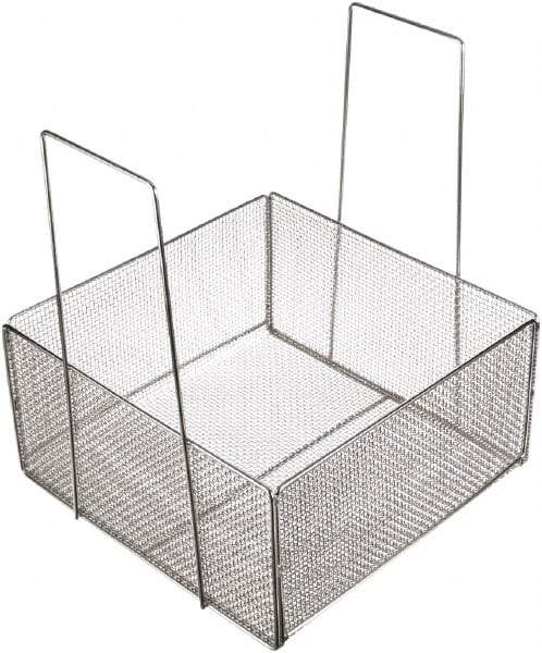 Marlin Steel Wire Products - 18" Deep, Rectangular Stainless Steel Mesh Basket - 18" Wide x 9" High - USA Tool & Supply