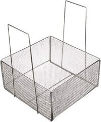 Marlin Steel Wire Products - 18" Deep, Rectangular Stainless Steel Mesh Basket - 18" Wide x 9" High - USA Tool & Supply