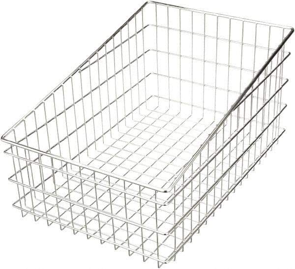 Marlin Steel Wire Products - 16" Deep, Rectangular Steel Wire Basket - 24" Wide x 12" High - USA Tool & Supply