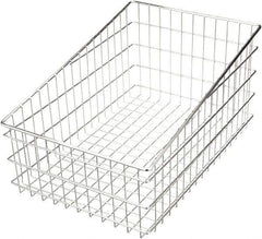 Marlin Steel Wire Products - 16" Deep, Rectangular Steel Wire Basket - 24" Wide x 12" High - USA Tool & Supply