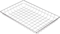 Marlin Steel Wire Products - 12" Deep, Rectangular Steel Wire Basket - 18" Wide x 2" High - USA Tool & Supply