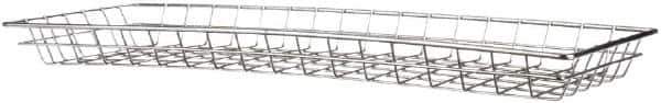 Marlin Steel Wire Products - 10" Deep, Rectangular Steel Wire Basket - 26" Wide x 2" High - USA Tool & Supply