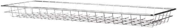 Marlin Steel Wire Products - 9" Deep, Rectangular Steel Wire Basket - 25.078" Wide x 2" High - USA Tool & Supply