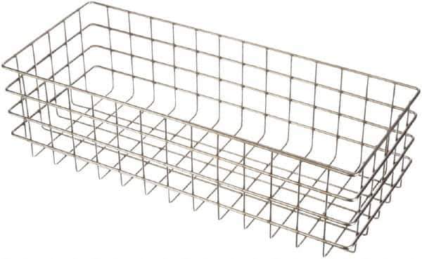 Marlin Steel Wire Products - 20-1/4" Deep, Rectangular Stainless Steel Wire Basket - 8" Wide x 6" High - USA Tool & Supply