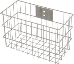 Marlin Steel Wire Products - 7" Deep, Rectangular Steel Wire Basket - 14" Wide x 9" High - USA Tool & Supply