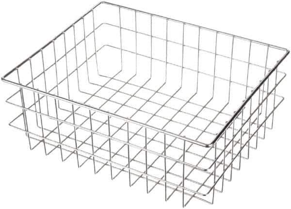 Marlin Steel Wire Products - 13" Deep, Rectangular Steel Wire Basket - 16" Wide x 6" High - USA Tool & Supply