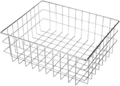 Marlin Steel Wire Products - 13" Deep, Rectangular Steel Wire Basket - 16" Wide x 6" High - USA Tool & Supply