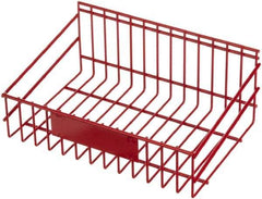Marlin Steel Wire Products - Red Wall Storage System - 10-3/4" Wide x 4-15/32" High x 7-3/4" Deep - USA Tool & Supply