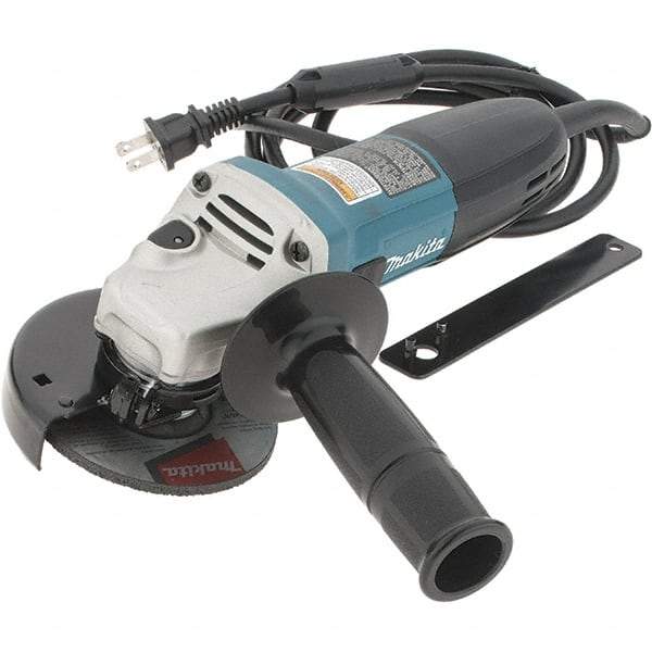 Makita - 4" Wheel Diam, 11,000 RPM, Corded Angle & Disc Grinder - M10x1.5 Spindle - USA Tool & Supply