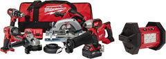 Milwaukee Tool - 18 Volt Cordless Tool Combination Kit - Exact Industrial Supply