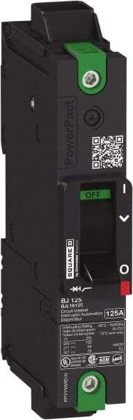 Square D - 20 Amp, 600Y/347 VAC, 2 Pole, Unit Mount B-Frame Circuit Breaker - Thermal-Magnetic Trip, 65 kA at 240 VAC, 35 kA at 480 VAC, 18 kA at 600Y/347 VAC Breaking Capacity, 14-3/0 AWG - USA Tool & Supply