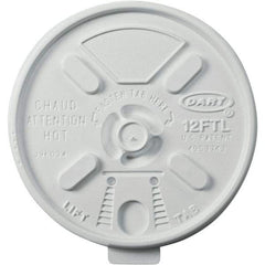 DART - Foam Lids for 10-14 oz Foam Cups - White - USA Tool & Supply