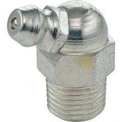 Umeta - 67° Head Angle, 1/8 PTF Stainless Steel Standard Grease Fitting - 7/16" Hex, 0.9531" Overall Height - USA Tool & Supply