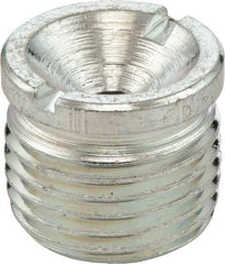 Umeta - Straight Head Angle, 1/8 NPTF Steel Flush-Style Grease Fitting - 0.3594" Overall Height, Zinc Plated Finish - USA Tool & Supply