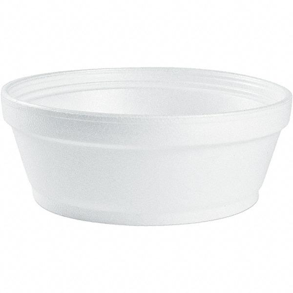 DART - Foam Food Containers, Foam, 8 oz - White - USA Tool & Supply