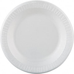 DART - Foam Dinnerware Plate, 10-1/4" - White - USA Tool & Supply