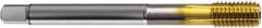 Guhring - M24x1.50 Metric Fine 6HX D11/D12 Thread Limit Bottoming Thread Forming Tap - Powdered Metal High Speed Steel, TiN Finish, 140mm OAL, Right Hand Thread, Series 1731 - USA Tool & Supply