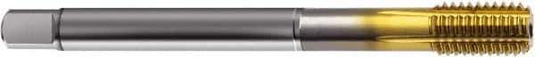 Guhring - M20x2.50 Metric 6HX D14/D15 Thread Limit Bottoming Thread Forming Tap - Powdered Metal High Speed Steel, TiN Finish, 140mm OAL, Right Hand Thread, Series 1727 - USA Tool & Supply
