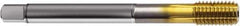 Guhring - M20x2.50 Metric 6HX D14/D15 Thread Limit Bottoming Thread Forming Tap - Powdered Metal High Speed Steel, TiN Finish, 140mm OAL, Right Hand Thread, Series 1727 - USA Tool & Supply