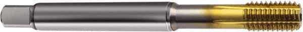 Guhring - M8x1.25 Metric 6HX D9/D10 Thread Limit Bottoming Thread Forming Tap - Powdered Metal High Speed Steel, TiN Finish, 90mm OAL, Right Hand Thread, Series 1725 - USA Tool & Supply