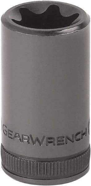 GearWrench - E16, 3/8" Drive, Standard Hand Socket - 6 Points, Alloy Steel, Black Chrome Finish - USA Tool & Supply