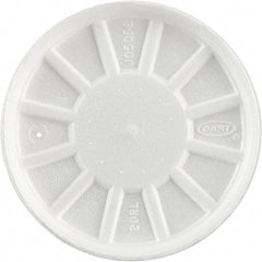 DART - Foam Lids, Fits 6-32 oz Cups - White - USA Tool & Supply