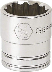 GearWrench - 1", 3/8" Drive, Standard Hand Socket - 6 Points, 1.319" OAL, Alloy Steel, Full Polish Finish - USA Tool & Supply