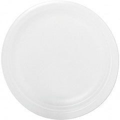 DART - Foam Dinnerware, Plate, 9" - White - USA Tool & Supply