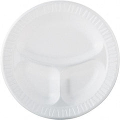 DART - Dart Famous Service Dinnerware, 3-Compartment Plate, 10 1/4" - White - USA Tool & Supply