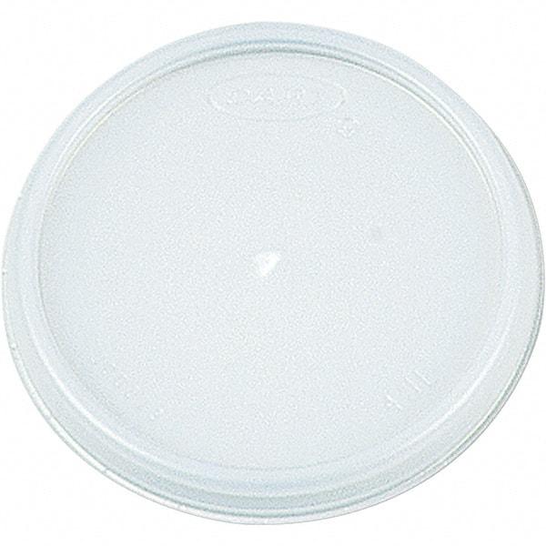 DART - Plastic Lids, Fits 12 - 24 oz Foam Cups - Translucent - USA Tool & Supply