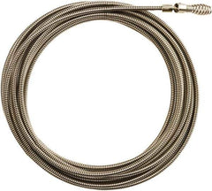 Milwaukee Tool - 5/16" x 25' Drain Cleaning Machine Cable - Inner Core Drophead, 1-1/4" to 2-1/2" Pipe, Use with Milwaukee M18 Drain Snakes - USA Tool & Supply