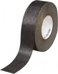 Ability One - Black Solid Color Anti-Slip Vinyl Tape - 1" Wide x 60' Long x 0.036" Thick, General Traffic - USA Tool & Supply