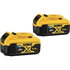 DeWALT - 20 Volt Lithium-Ion Power Tool Battery - 5 Ahr Capacity, 1 hr Charge Time, Series 20V Max - USA Tool & Supply