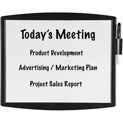 FELLOWES - 13-1/4" High x 15.38" Wide Dry Erase - Plastic, Includes Marker with Eraser Tip, Marker Holder & Mounting Pins - USA Tool & Supply