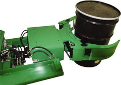 Valley Craft - 2,000 Lb Load Capacity, 30, 55 & 85 Gal Forklift Drum Rotator - Steel Wheels - USA Tool & Supply