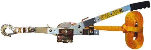Maasdam - 2,000 Lb Lifting Capacity, 10' Lift Height, Strap Hoist - Made from Strap - USA Tool & Supply