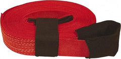 Snap-Loc - 30' Long x 1" Wide, 10,000 Lb Basket Capacity, Polyester & Steel Web Sling - Red, with Web Sling for Lifting - USA Tool & Supply