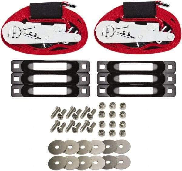 Snap-Loc - 16' Long x 2" Diam, Red Tie Down Strap Kit - USA Tool & Supply