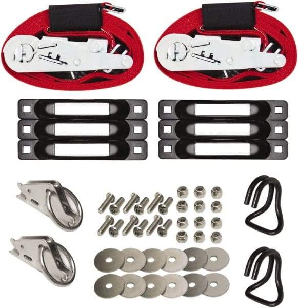 Snap-Loc - 16' Long x 2" Diam, Red Tie Down Strap Kit - USA Tool & Supply