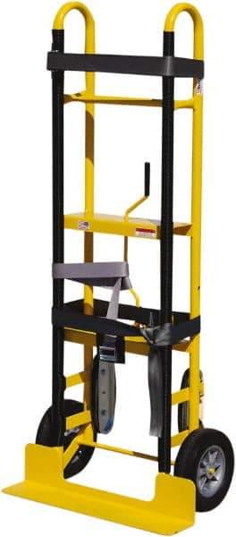 Snap-Loc - 400 Lb Capacity 61" OAH Appliance Hand Truck - Loop Handle, Steel, Solid Rubber Wheels - USA Tool & Supply