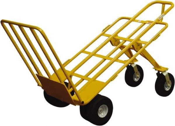 Snap-Loc - 1,000 Lb Capacity 64" OAH Hand Truck - Loop Handle, Steel, Pneumatic Wheels - USA Tool & Supply