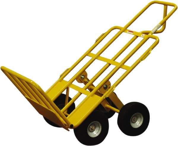 Snap-Loc - 750 Lb Capacity 52" OAH Hand Truck - Loop Handle, Steel, Pneumatic Wheels - USA Tool & Supply