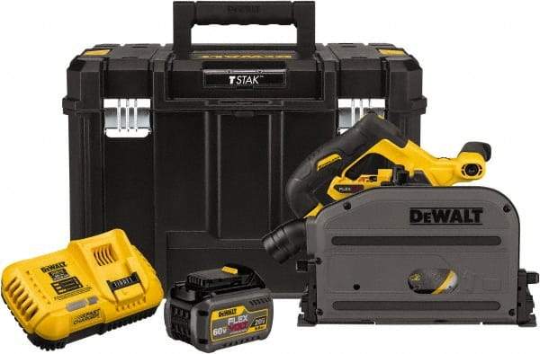 DeWALT - 60 Volt, 6-1/2" Blade, Cordless Circular Saw - 4,000 RPM, 1 Lithium-Ion Battery Included - USA Tool & Supply